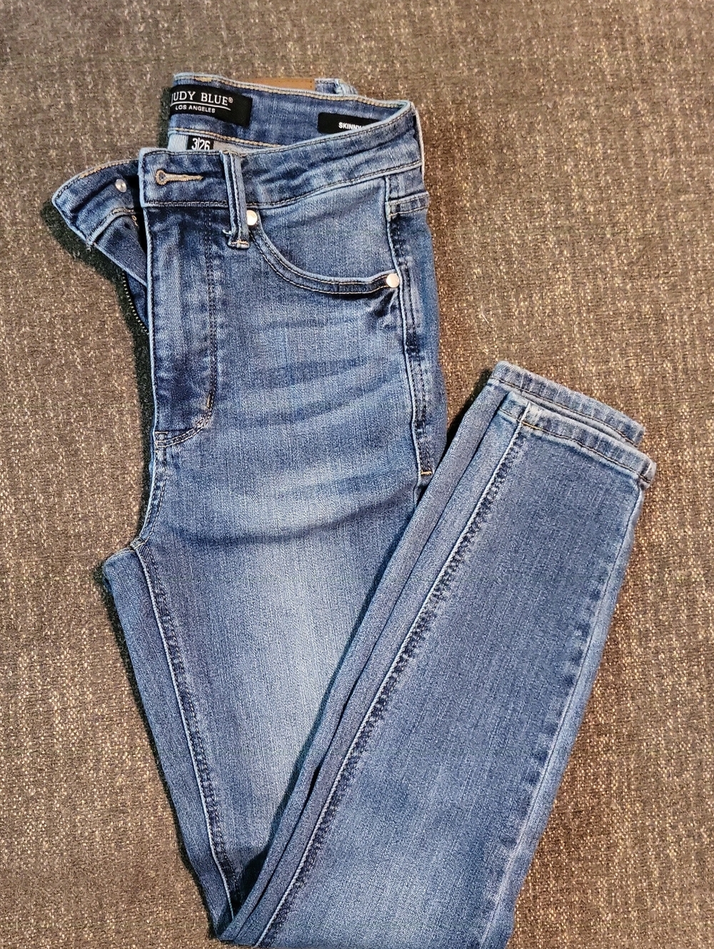 Judy Blue Women’s Mid Wash High Rise Skinny Jeans - Blue